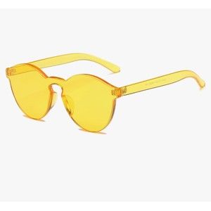 Circus by Sam Edelman Colorful Yellow Transparent Tinted Retro Round Sunglasses